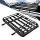 LIEKUMM 127 x 97 cm Dachgepäckträger, 100 kg Tragfähigkeit Aluminium Dachgepäckträger Korb Relingträger, Auto Dachträger Fracht Relingträger Universal Gepäckkorb für Universal SUV, Schwarz