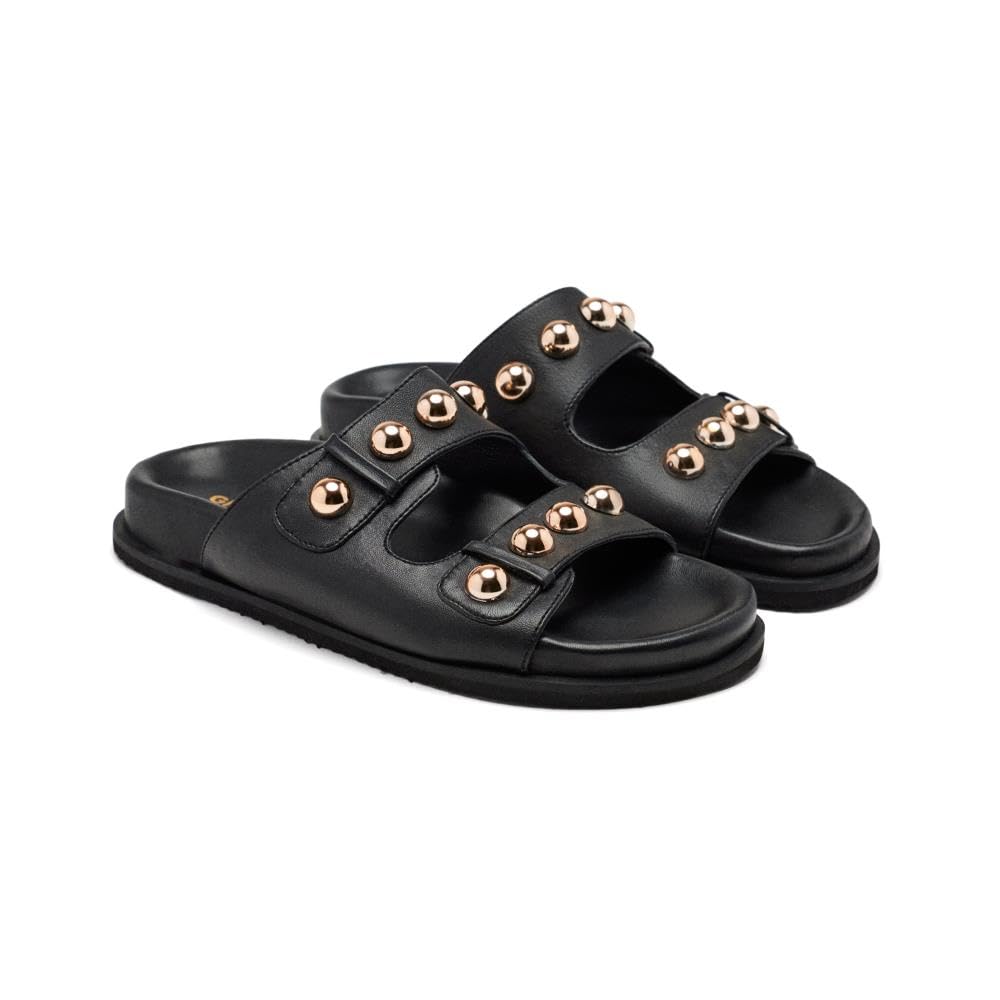 GIOSEPPO WRENTHAM, Women's Flat Sandals, Black, 36 EU, Black/White, 4 UK