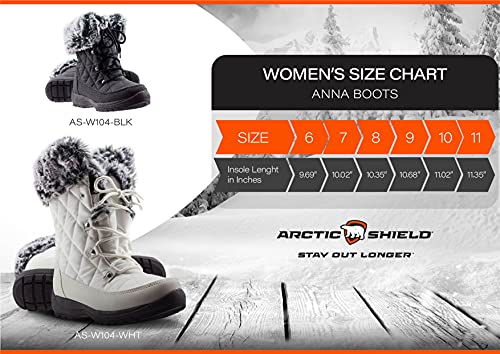 ArcticShield-Womens-Warm-Waterproof-Insulated-Comfortable-Memory-Foam-Fur-Winter-Snow-Boots-6-DM-US-Womens-Black