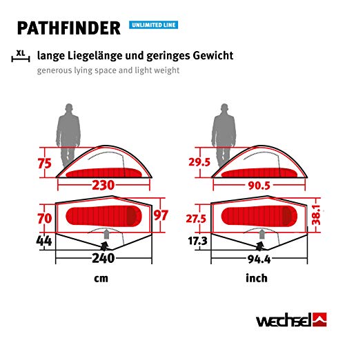 Wechsel Trekkingzelt Pathfinder 1 Personen Geodät Camping Fahrrad Zelt 2,3kg – Bild 4
