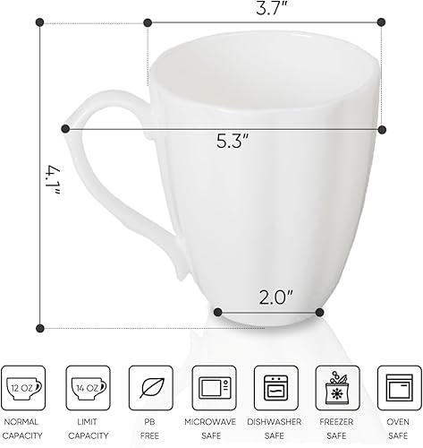 Miniatura 10 de Juego de 2 tazas de café (9 onzas), juego de tazas de café de porcelana de hueso fino, taza de café estilo europeo para mujeres, regalo de