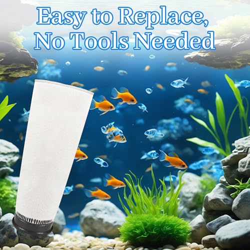 Image of 2 Pcs 2.75 Inch 225 Micron Filter Sock - Fits Waterbox, Eshopps, Fiji Cube Aquariums, and All 2.75 inch Filter Sock Holders, Compatible with Biorb Filter Replacement