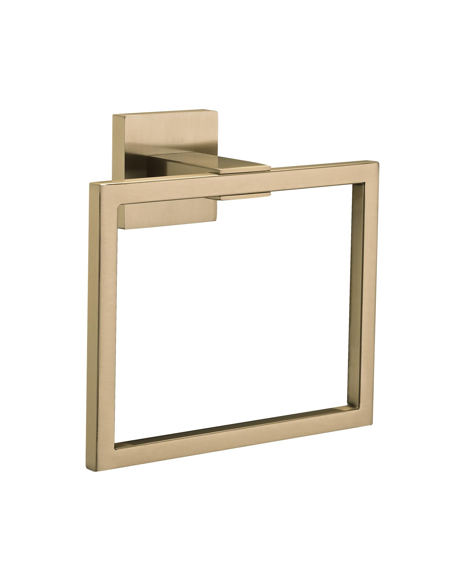 Champorya Towel Ring for Bathroom Wall, Compatible with Champagne Bronze SUS304 Stainless Steel Square Hand Holder, Modern Rustproof Wall Mounted