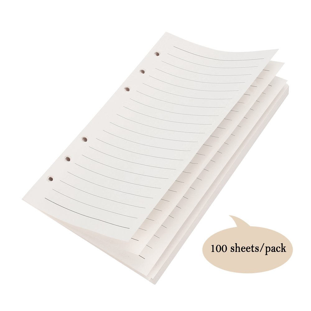 JJNUSA Recharge De Papier A6, 80 Feuilles De 160 Pages A6, 6 Trous