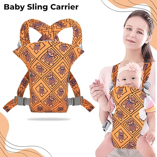 Image of Bembika Baby Carrier Newborn to Toddler with Multiple Positions Infant Carrier Soft Baby Holder Kangaroo Bag Sling Carrier All Seasons - Checkered Bear