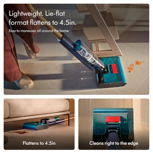Image of Dyson Clean+Wash Hygiene Wet and Dry Cleaner for Hard Floors - Cordless, 70 Minutes Run time, lays Flat, Anti-Tangle, self-Cleaning Roller, Drying Dock