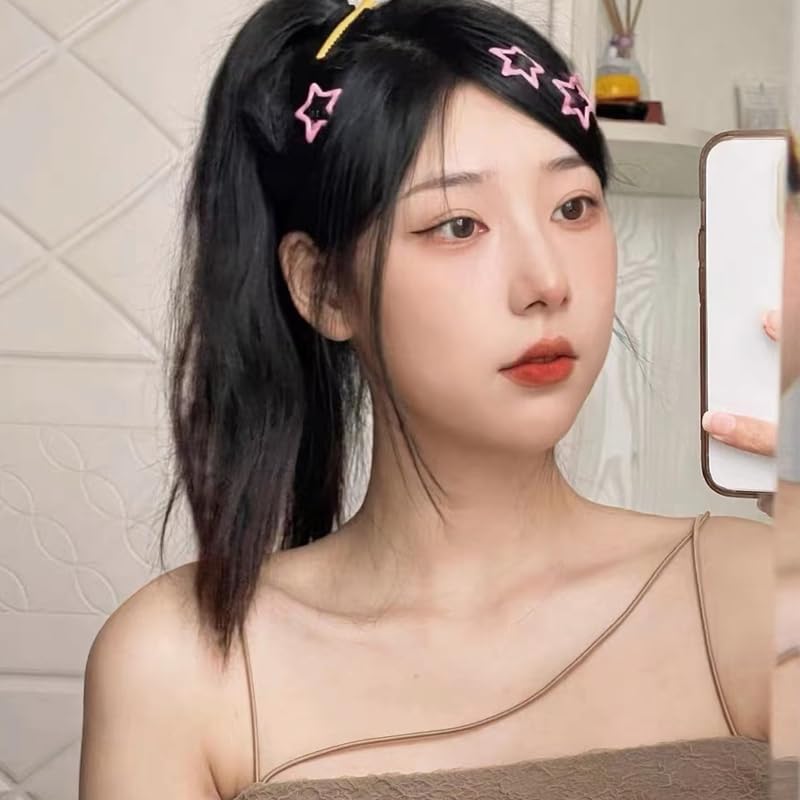 Pinzas para cabello brillan en oscuridad estrellas 10 pzas miniatura 5