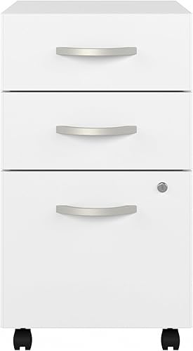 Miniatura 51 de Bush Business Furniture - Archivador móvil de 3 cajones, ensamblado, almacenamiento de documentos rodantes para el hogar o la oficina profesional,