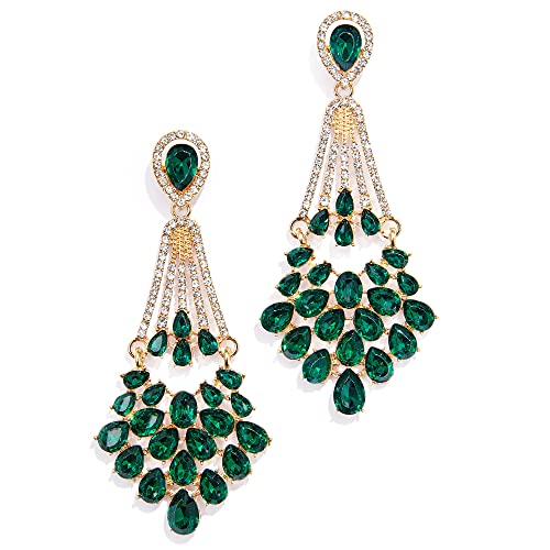 BABEYOND 1920s Flapper Art Deco Gatsby Earrings 20s Flapper Gatsby Accessories Vintage Wedding Dangle Pearl Earrings