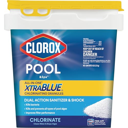 CLOROX Pool&Spa All-in-One XtraBlue Chlorinating Granules, Kills Bacteria & Stops