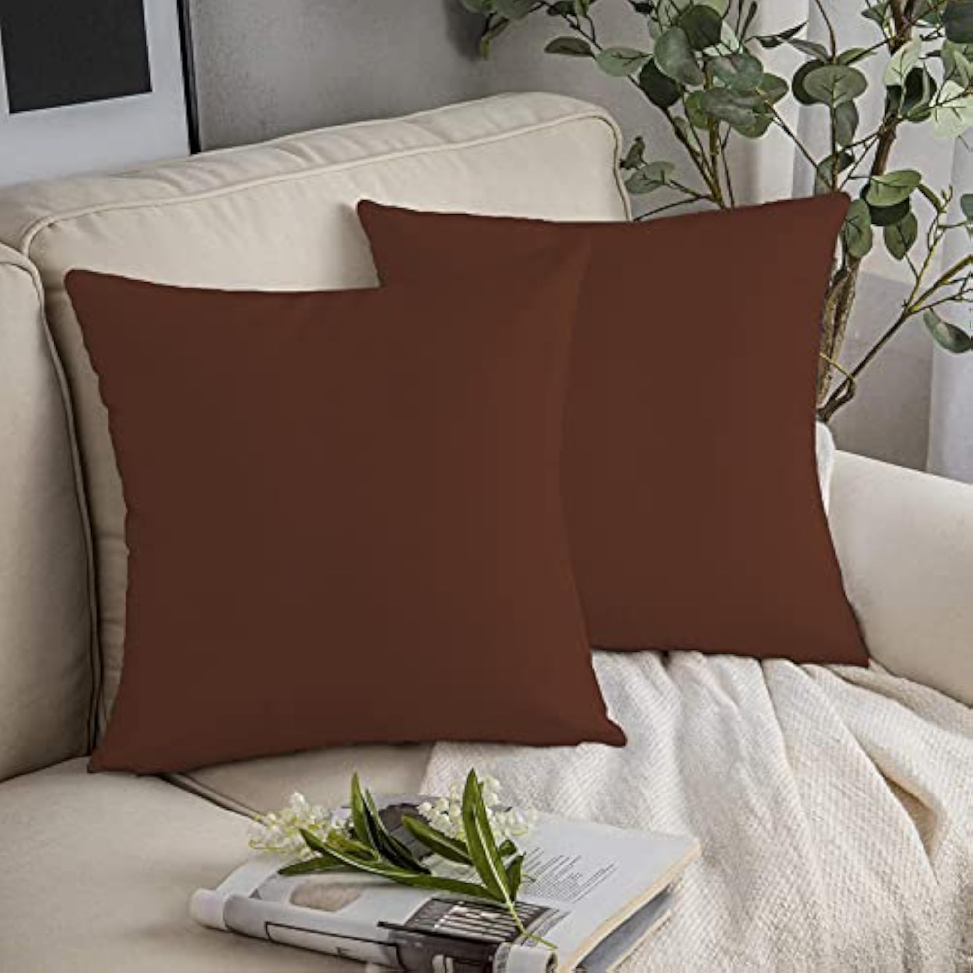 Envelope Clouser Cushion Cover Brushed Microfiber Set of 5