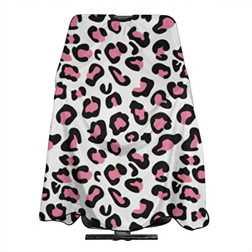 Pink Cheetah Leopard Hairdresser Hair Stylist Haircut Cover Salon Barbering Cape Shop Accessories Styling Cutting Kit Professional Cloth Women Men Adult