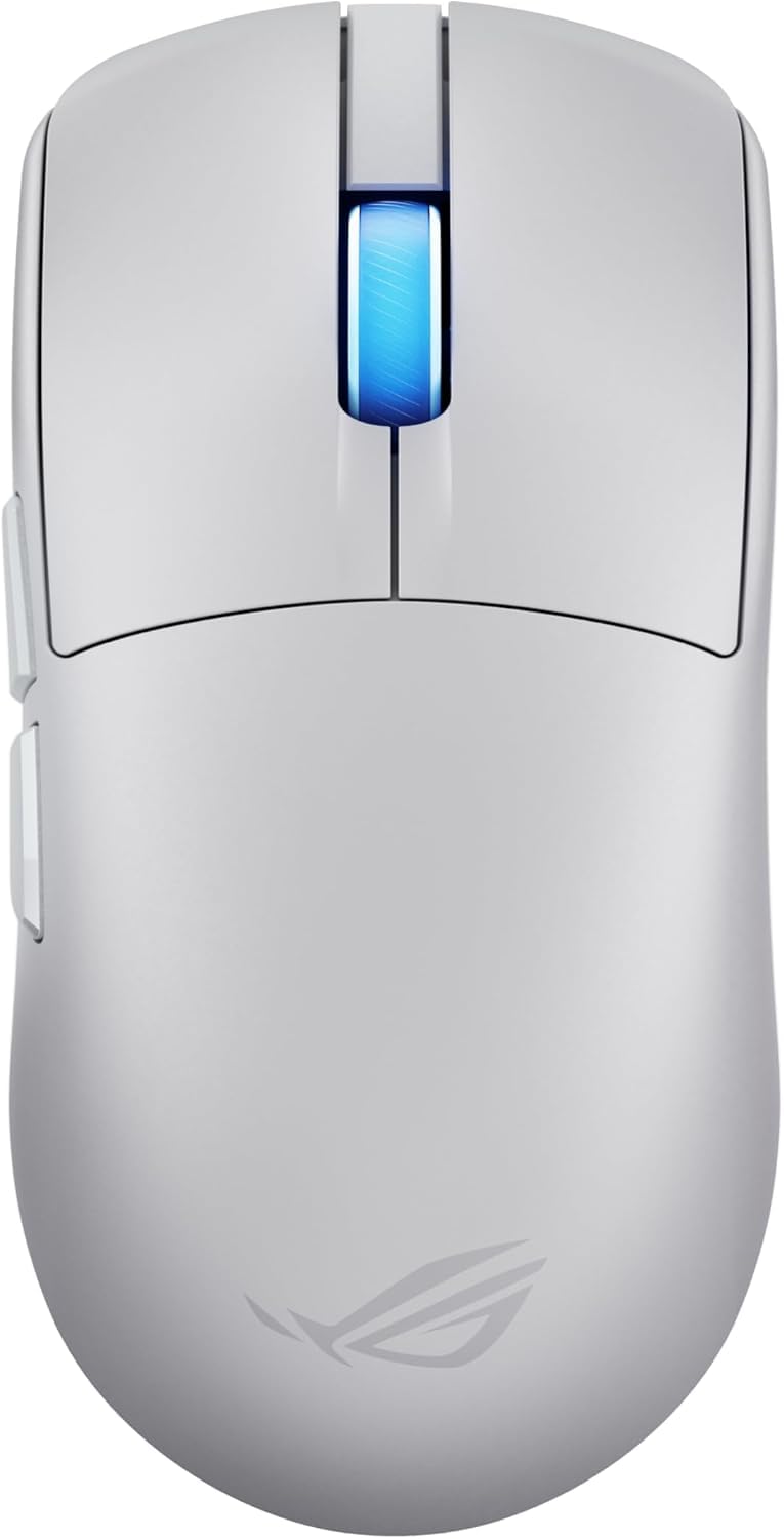 ASUS ROG Harpe II Ace White Wireless Gaming Maus (48 Gramm, semisymmetrische Esport Mouse, ROG AimPoint Pro 42.000 DPI, ROG Optical Micro Switches, 8.000Hz SpeedNova 8K Wireless-Technologie, Weiß)