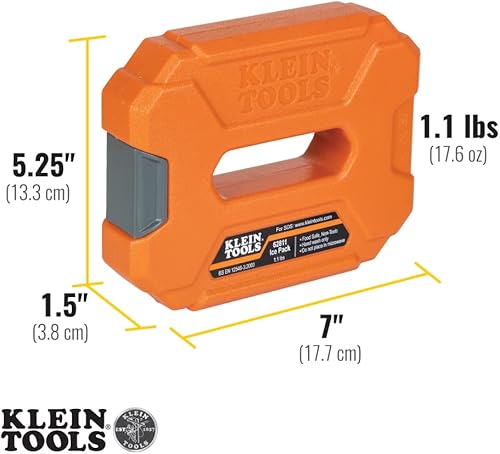 Miniatura 4 de Klein Tools 62811 Bolsas de hielo reutilizables para bolsas refrigeradoras y loncheras, diseño entrelazado, resistente para uso diario, congelación