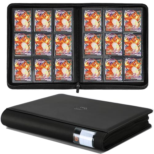 Trading Card Binder - Zipper Binder, Album Hold Up to 540 Game Cards for TCG, MTG, YGO & More