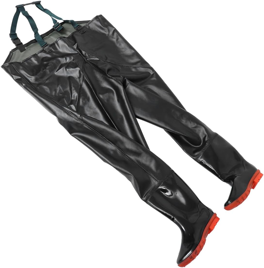 Waterproof Fishing Wading Suit Thickened Black Overalls 1pcs Men’s Wading Pants for Outdoor Sports and Fishing