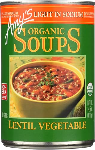Amy's Lentil Vegetable Low Sodium Organic Soup, 14.5 Ounce
