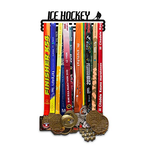 United Medals ICE HOCKEY Sport Medal Hanger Display, M - Black - Image 2