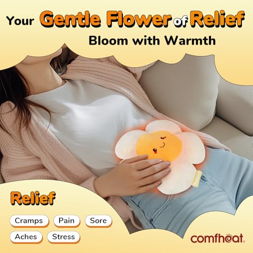 Image of Microwave Heating Pad for Pain Relief, Moist Heat Pack Hot Compress for Period Cramps Pain, Shoulder, Muscles, Plush Heating Pad Microwavable for Girl Women, with Washable Cover