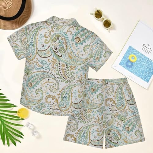 Image of visesunny Boys 2 Pieces T-shirts and Shorts Floral Tops & Shorts Summer Outfits 3-10 Years Clothes
