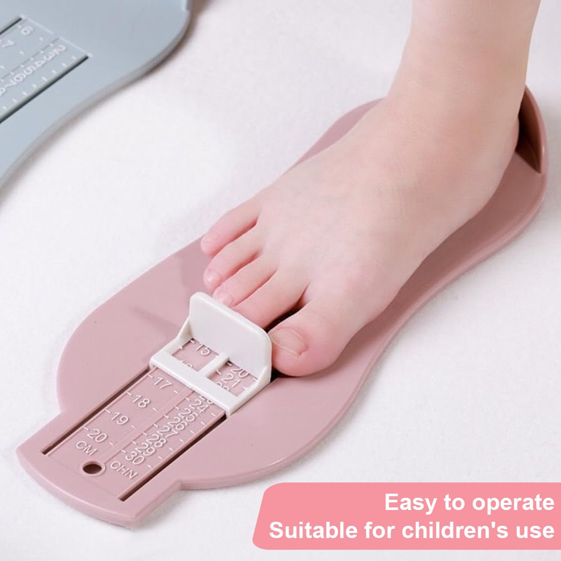 2 Pieces Baby Foot Gauge + 1 Soft Ruler, Foot Gauge Kids, Baby Foot Length Ruler Tool, Kids Ruler Measuring Tool, Shoe Size Measuring Ruler, Foot Gauge Set