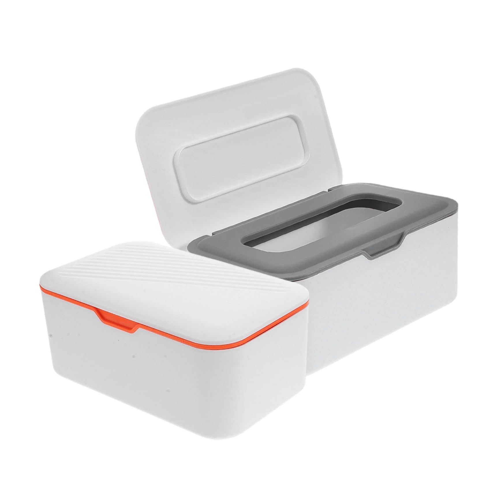 BESTonZON Boîte à Lingettes Humides avec Couvercle, 2pcs en PP Élégant et Pratique, Rangement Polyvalent pour Salle de Bain ou Toute Pièce Maison
