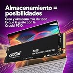 Crucial P310 SSD 1TB PCIe Gen4 NVMe M.2 2280, Disco Interno, hasta 7.100 MB/s, Compatible con Ordenador Portátil y de Sobremesa & Consolas de Juegos Portátiles – CT1000P310SSD801