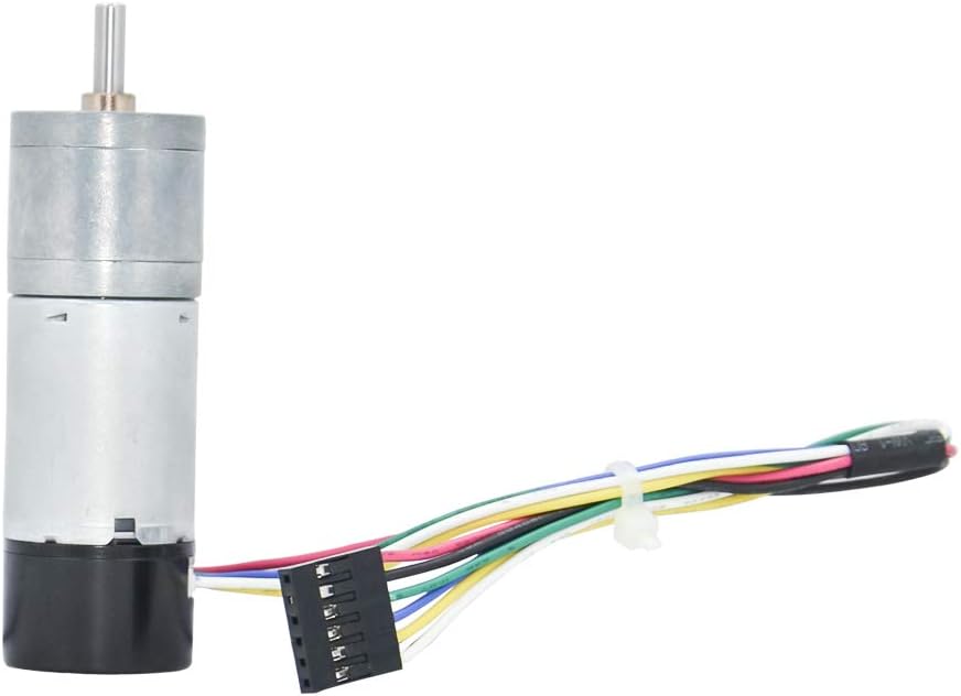 Azssmuk Metal Gear Motor DC 24V 60RPM with Encoder for Robotics,RC Car Model,Custom Servo, Arduino and 3D Printers,DIY Engine Toy