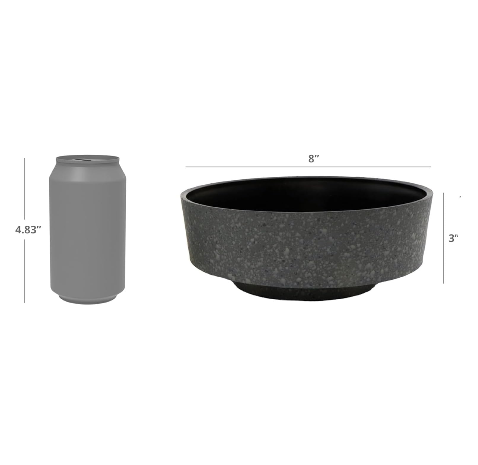 The HC Companies Pot De Fleurs Rond Capri De 20,3 Cm - Jardinière D