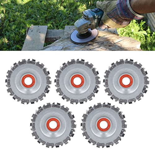 5PCS Disques de Tronçonneuse, Disque Meuleuse, Disque de Meuleuse d'angle Multifonctionnel Haute dureté avec des Dents Solides pour Façonner le Travail du Bois