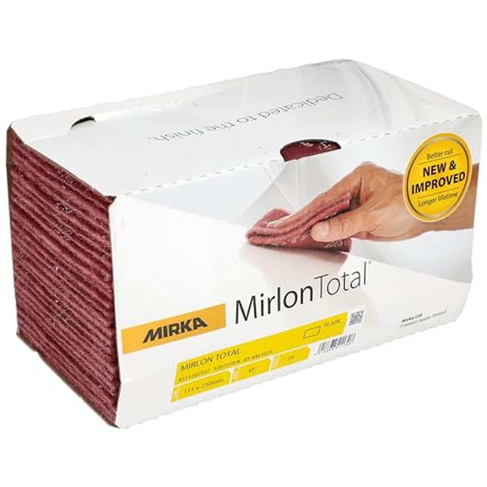 Mirka Mirlon Total 25 pz Vello abrasivo VeryFine Grana 360 Tamponi abrasivi, vello abrasivo per la levigatura, l'eliminazione della ruggine, la carteggiatura,metallo, plastica