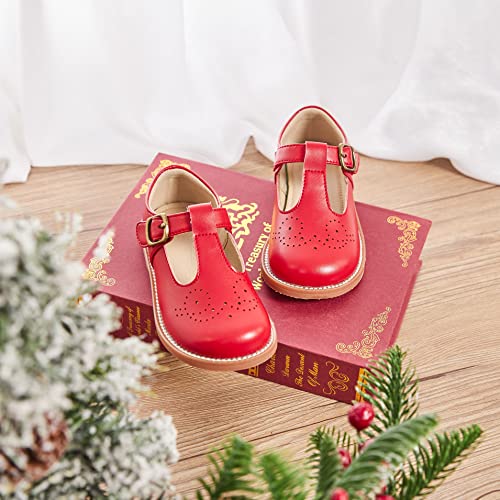 Image of GINFIVE Toddler Girls Mary Jane School Oxford Dress Flat Shoes for Wedding