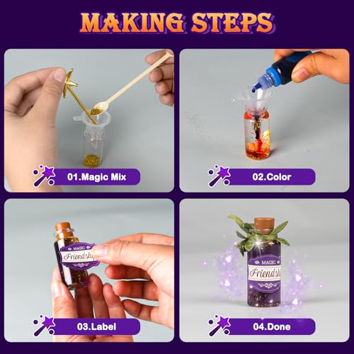 Magic Potion Kit for Girls - Fairy Potions Kit 22 Potions Magic Mix Kit for Kids 6 7 8 9 10 12+ Years Mystery Potion Making kit Art Craft Kit Gifts Toys for Christmas Halloween Birthday