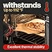 HANS GRILL PIZZA STONE | Rectangular Pizza Stone For Oven Baking & BBQ Grilling With Free Wooden Peel | Extra Large 15 x 12