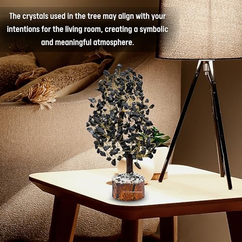 Image of Certified Shungite Crystal Tree for Good Luck - Healing Crystals Money Tree for Wealth, Positive Energy at Home Office - Decorative Spiritual Gifts for Vastu, House Warming