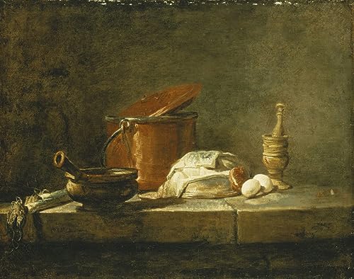 Tableaux Toile Nature Morte Chardin 60x90cm pour Mur de Cuisine