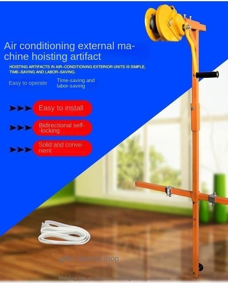 Grúa manual pequeña para aire acondicionado con cabrestante 25m miniatura 3