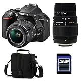 NIKON D5500 + 18 55 VRII + SIGMA 70 300 DG MACRO + Sac + Carte SD 4Go