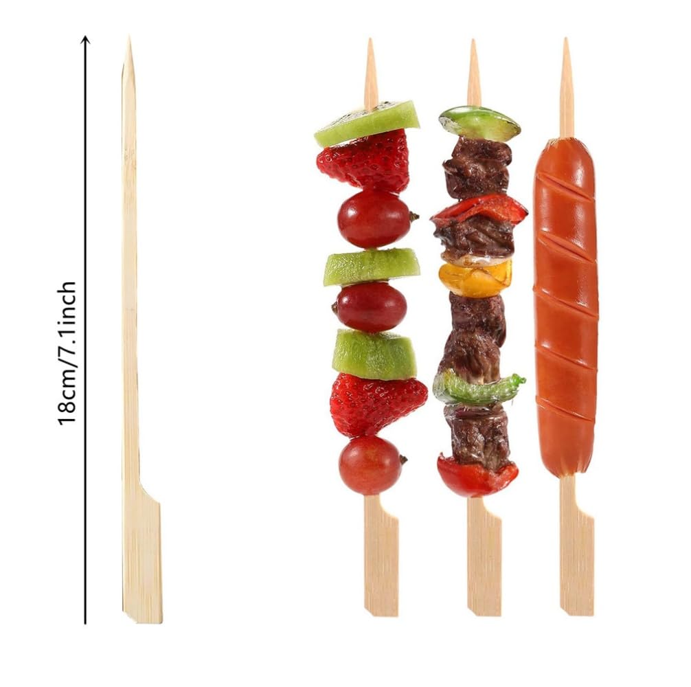 100 Pieces Bamboo Paddle Skewers 18CM - Image 2