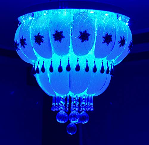Image of Prop It Up Multicolored led and Musical(Bluetooth). Chandelier, with White and Warm White Light, Low Height Celling Chandelier, and Modern (1)