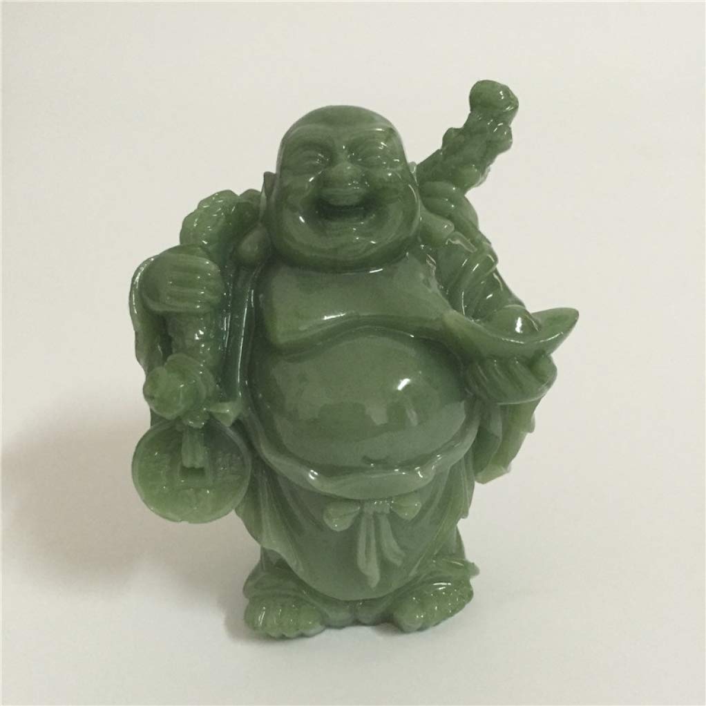 ZSML Statue Ornaments Lucky Laughing Buddha Statue Sculpture Mini Portable Buddha Figurine Sculpture Home Decoration Feng Shui Ornaments