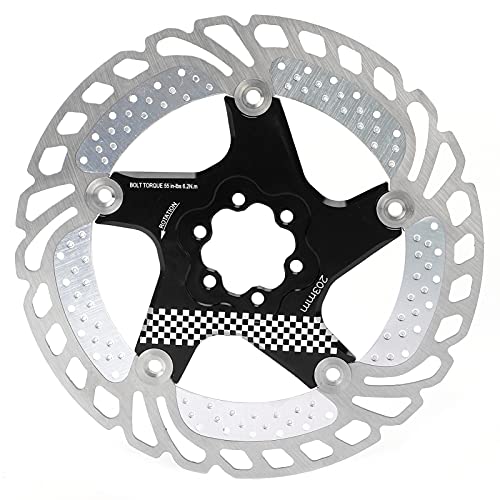Sangeponiang フローティングアイスローター マウンテンバイク用 203mm ディスクブレーキ 放熱ローター 冷却ディスク 自転車用ブレーキローター 高性能 軽量設計 Enh (黒)