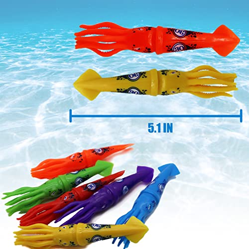 image for Haktoys Squids Dive & Swim Sinking Pool Toy Set for Kids: Practice Div