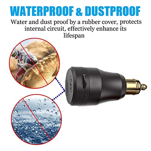 Image of iMESTOU Aluminum DIN Plug 30W 5A Power Delivery Motorcycle Dual USB Charger QC 3.0 Quick Charge Power Adapter Waterproof Fits for 12V-24V BMW Ducati Triumph DIN Socket