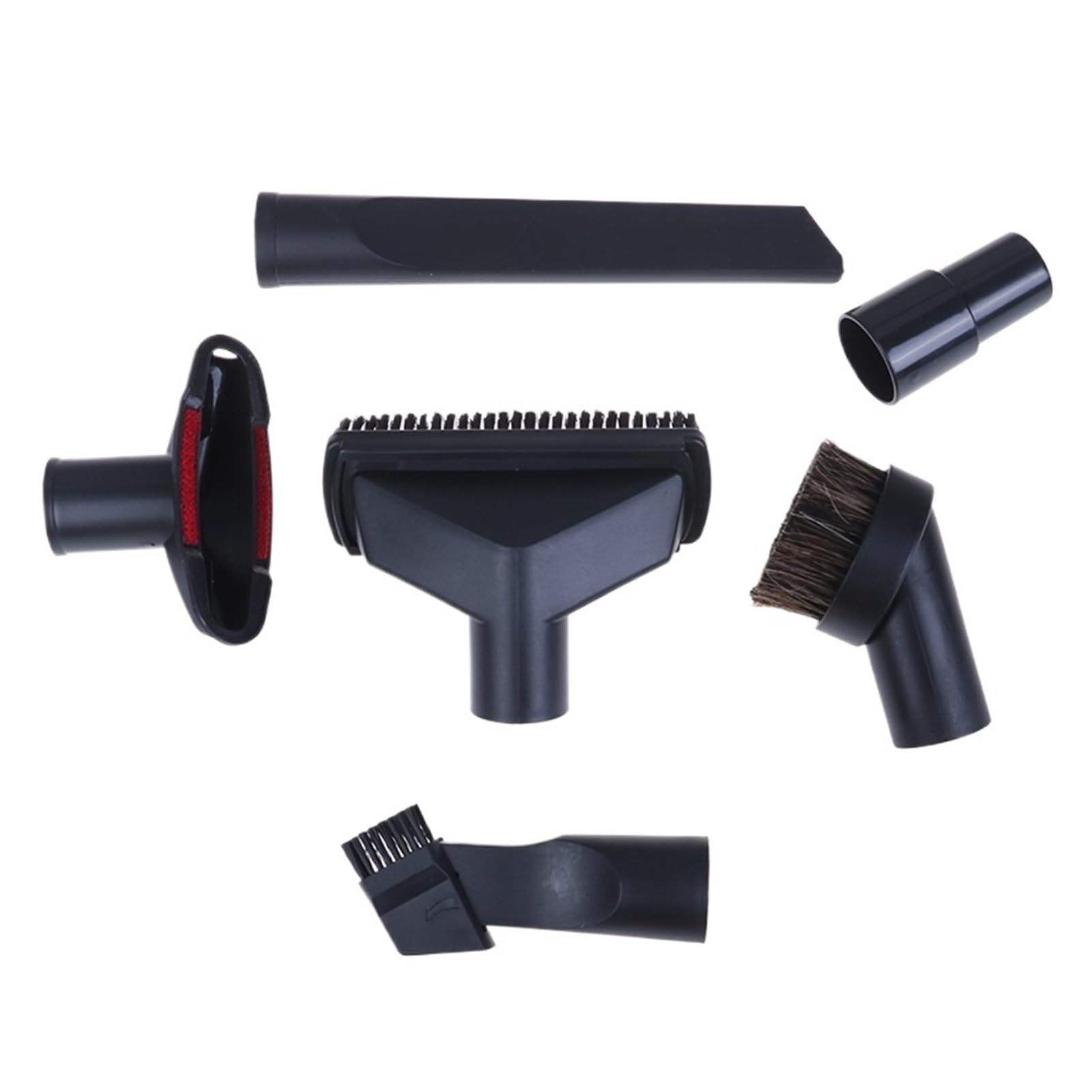 6Pcs Universal 32mm Staubsauger Zubehör Hartholz Boden Pinsel Kopf Pet Haar Entfernung Fugendüse Reinigung Kit