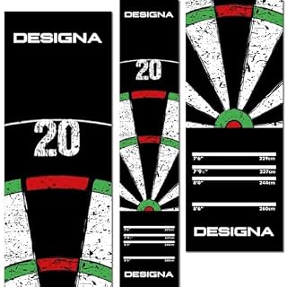 Designa Darts tapis de fléchettes antidérapant, 290 x 60 cm