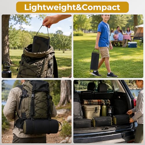 Silla Plegable Ligera con Giro 360°, Silla de Camping para Adultos con Bolsillo Lateral y Bolsa de Almacenamiento, Portátil para Exterior que se Monta en Solo 7 Segundos, Rotación Flexible 360° miniatura 3