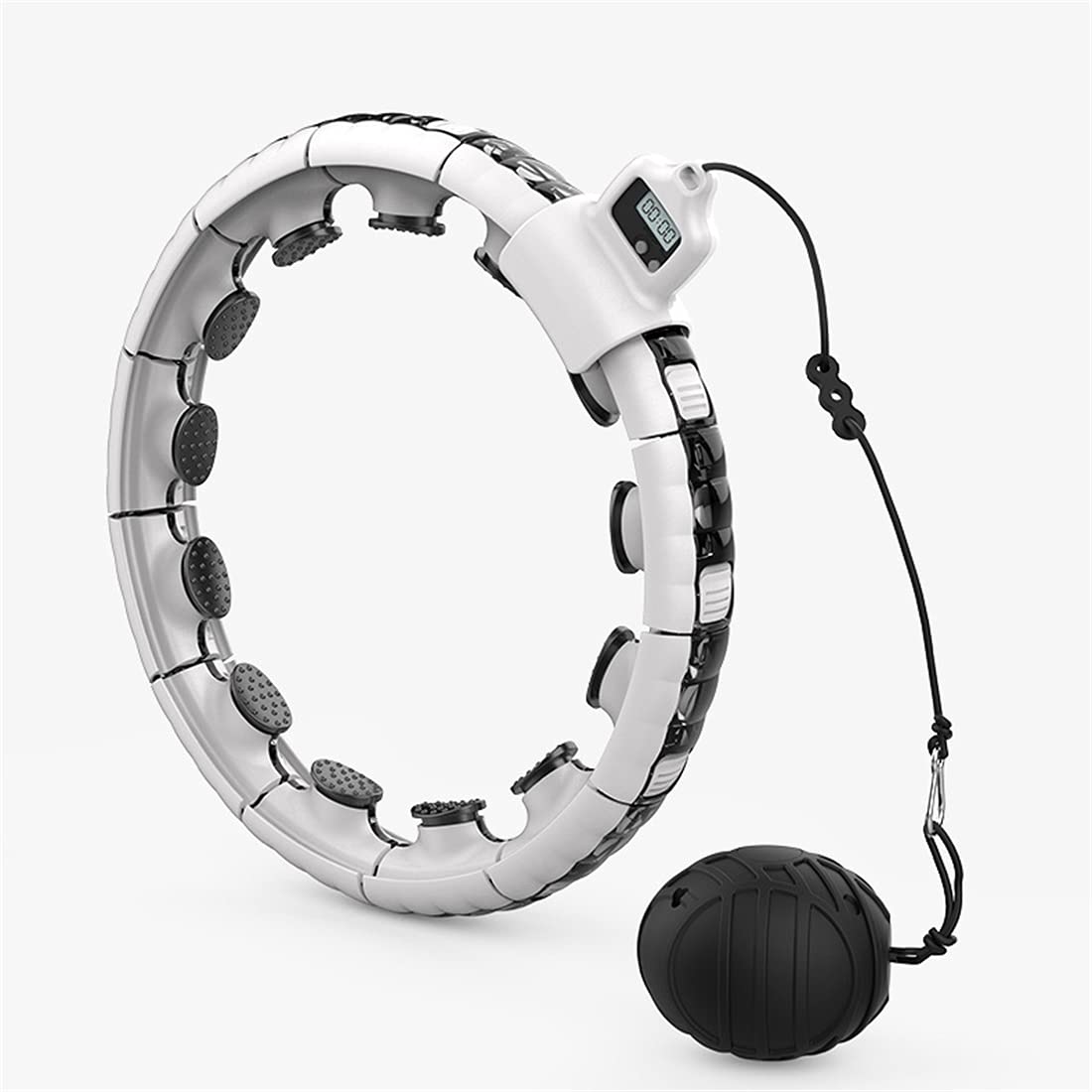 Hula Hoops per Perdita di Peso Adulti, Hula Hoop Ponderato con Contatore, Largo Telaio per Esercizio Regolabile con Massaggio A 360 Gradi per Adulti E Bambini Perdita di Peso