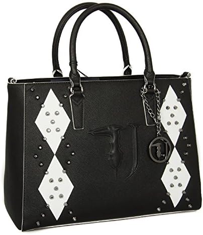 Trussardi Jeans Borsa donna a mano e tracolla articolo 75B00000 1Y000043 ISCHIA ECOLEATHER PRINTED STUD TOTE BAG – cm.37x26x16