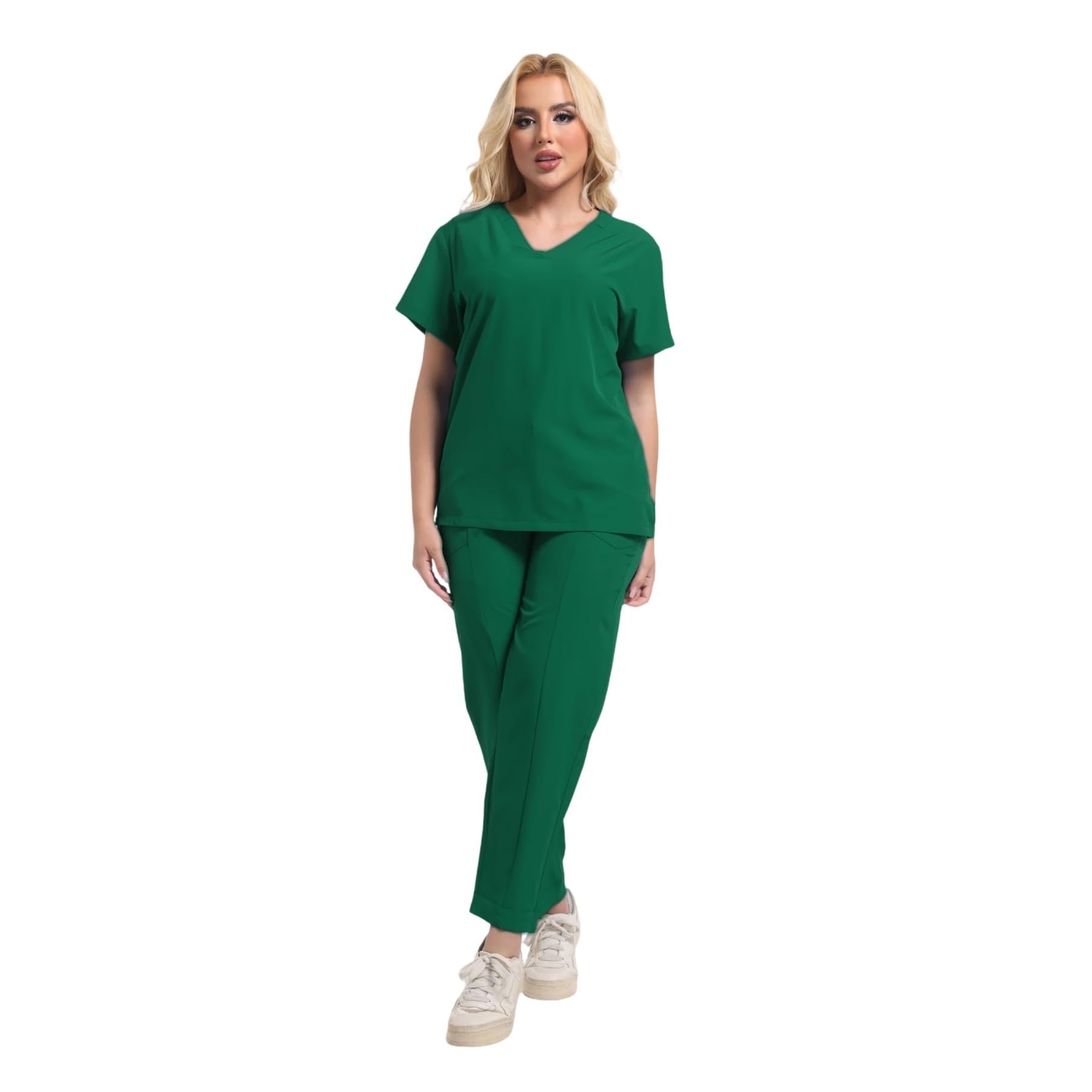 Uniforme per Infermieri Accessori for Divise infermieristiche da Laboratorio, Fascio di Vita, Divise da Salone Spa, Camici, Set Divise for Spa per Infermieri(Red,XL)